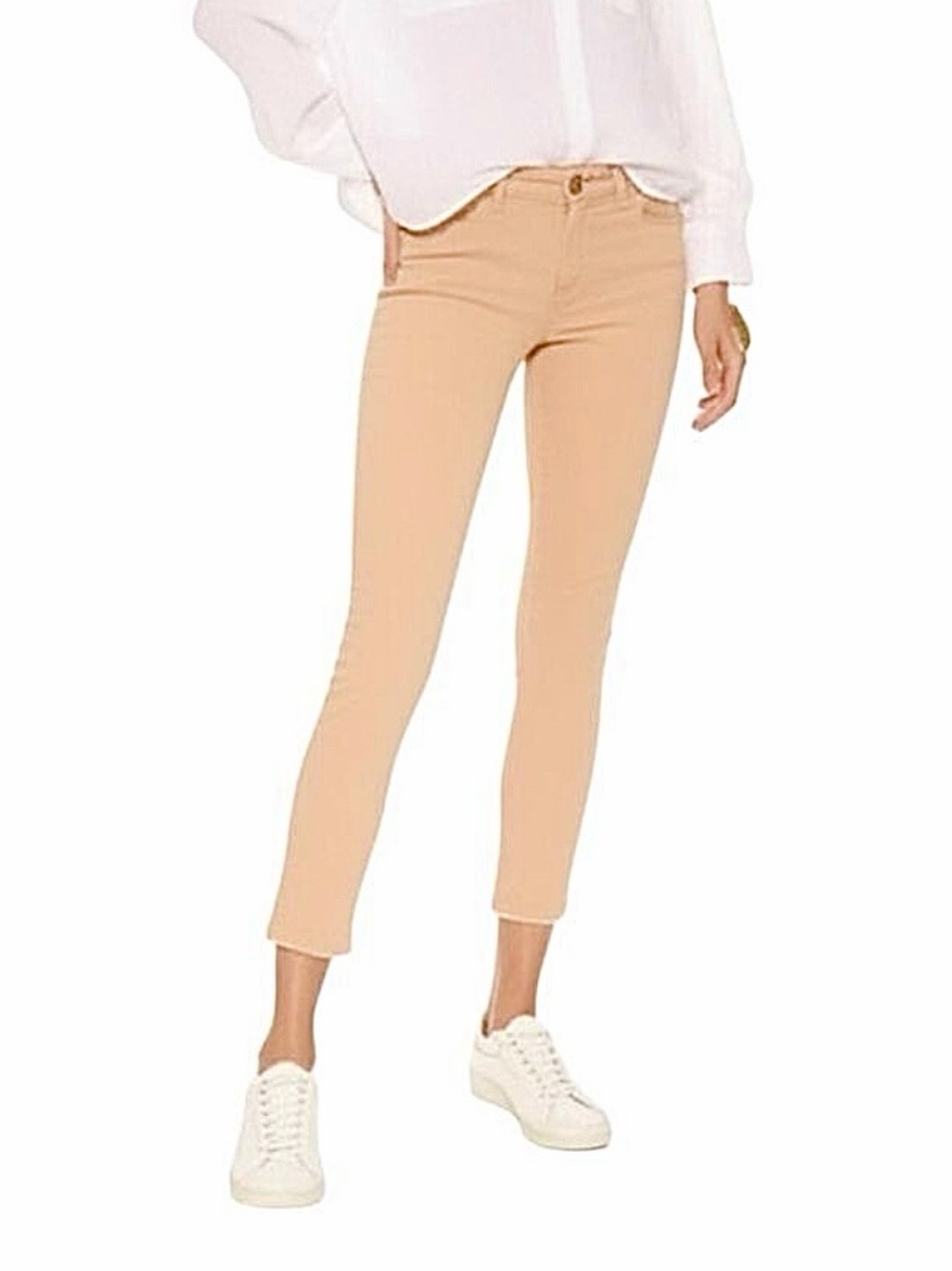 Piazza Italia pastel peach orange cropped ankle skinny jeggings IT 42